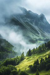 Obraz premium mountain landscape with clouds