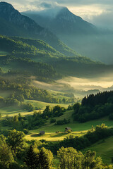 landscape with mountains