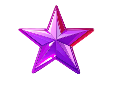 Vibrant purple star with magenta highlights