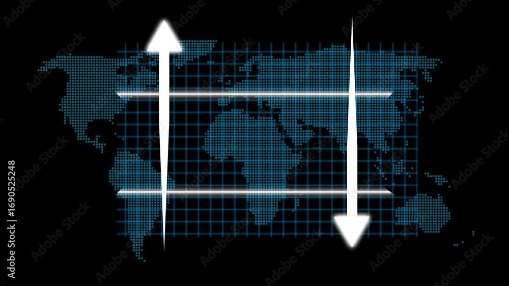Poster Arrow Icon Animation Direction Symbol Navigation Pointer Sign Moving Graphic Design Illustration Modern Motion Element Futuristic Digital Indicator