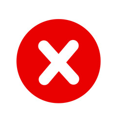 Obraz premium red cross button