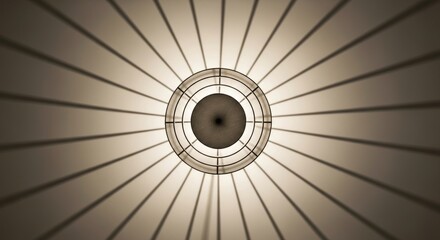 Abstract geometric pattern with radiating lines and circular center