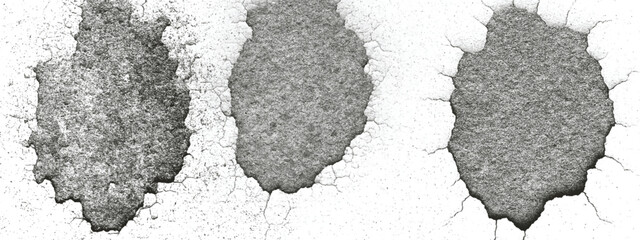 Abstract ink stains with splattered blot and messy textures