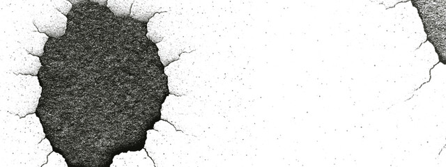 Messy watercolor ink stains with raw blot texture on white