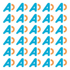 Minimalist Typography Vector – Letter A with Abstract Design Pattern