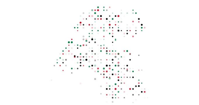 Circles Emerging To Form Kuwait Map