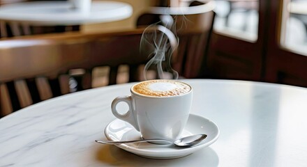 Traditional Greek Coffee in a Demitasse Cup, Cafe Lifestyle