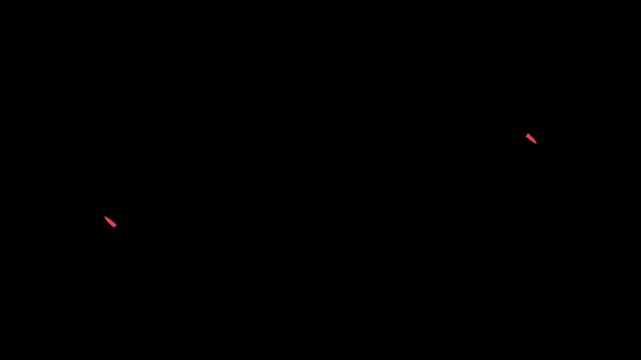 Double Animated Curved Red Arrows Motion Sketch
