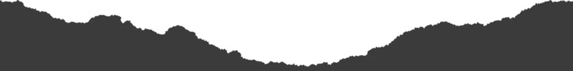 Fototapeta premium Torn paper with jagged edges. Ripped sheet fragment for frame and border use. Textured collage cutout. Rough stripe for scrapbooking and banner design.