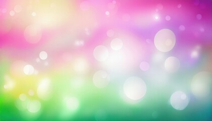 Obraz premium dreamy pastel bokeh background with soft rainbow glow and blurred light circles ideal for wallpaper or web banner design