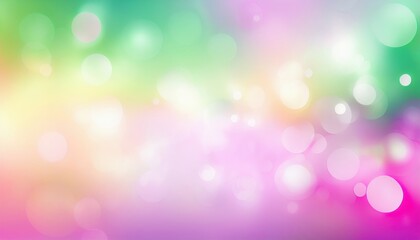 Obraz premium dreamy pastel bokeh background with soft rainbow glow and blurred light circles ideal for wallpaper or web banner design
