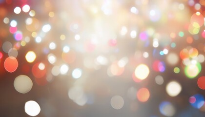 Obraz premium soft glowing bokeh lights in warm festive colors with dreamy blurred background perfect for holiday wallpaper or banner