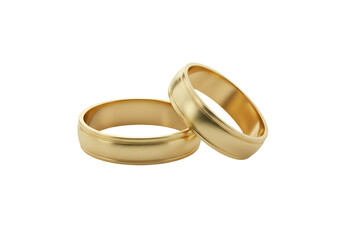 Elegant Gold Wedding Bands: Classic Design, Exceptional Craftsmanship on white background
