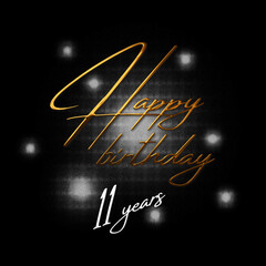 Golden happy birthday lettering celebrating a special occasion