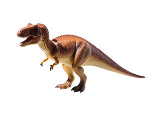 Brown Tyrannosaurus Rex toy, profile view