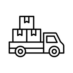 Logistics Icon Vector Illustration Line Version