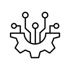 Technology Icon Vector Illustration Line Version