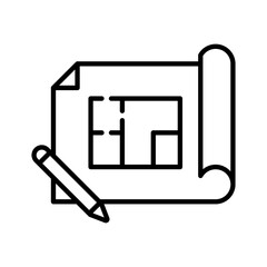 Architecture Icon Vector Illustration Line Version © Ferdian