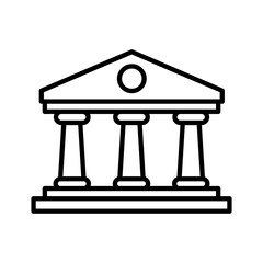 Government Icon Vector Illustration Line Version