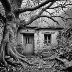 small house on the hill