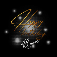 Golden happy birthday lettering celebrating a special occasion