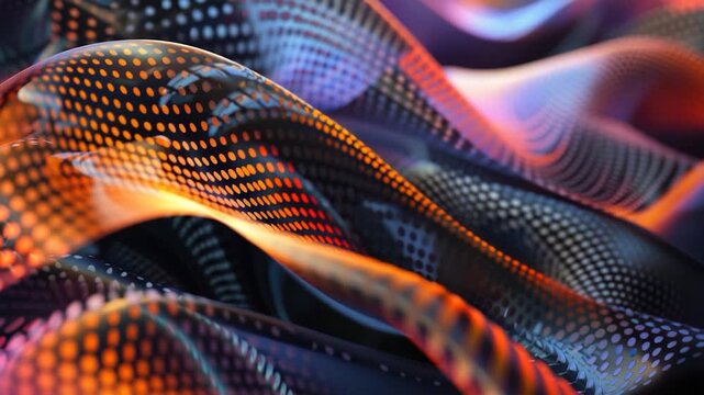 A detailed shot of fabric weave pattern with thread and yarn visible