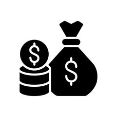 Earning Icon Vector Illustration Glyph Version