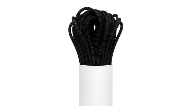 Black Shoelaces in White Tube.
