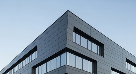Fototapeta premium Modern Office Building Corner View.