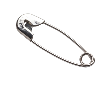 Close-up of a metal safety pin (1) - Powered by Adobe