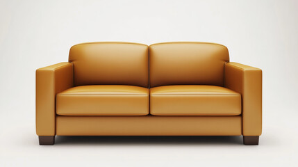 Fototapeta premium Minimalist modern two-seater sofa. Perfect upholstered furniture for contemporary interiors.