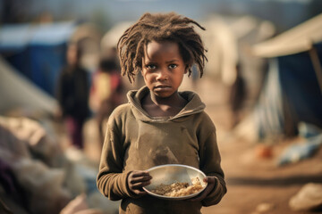 In the midst of their struggle, these resilient child embody the strength of the human spirit, emphasizing the importance of addressing childhood hunger with compassion and support