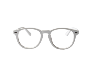 Pair of light gray-toned eyeglasses