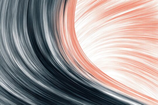 Abstract swirling lines of dark gray and coral-toned colors - Powered by Adobe