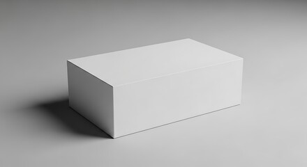 Blank White Box on Gray Background.