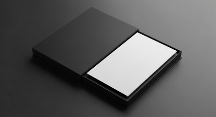 Black Box with White Card for Business Presentation.