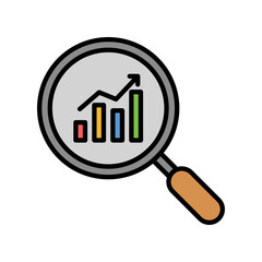 Analysis Icon Vector Illustration Color Version