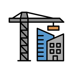 Construction Icon Vector Illustration Color Version