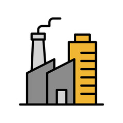 Industry Icon Vector Illustration Color Version