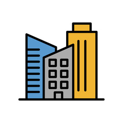 City Icon Vector Illustration Color Version