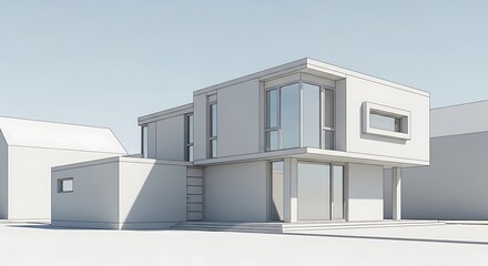 Modern Minimalist House Exterior Design.