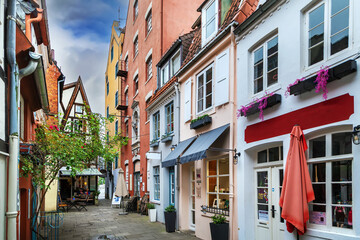 Street in Schnoor district, Bremen, Germany