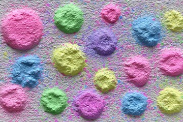 Abstract textured background with colorful, irregular, rounded shapes