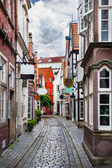 Street in Schnoor district, Bremen, Germany