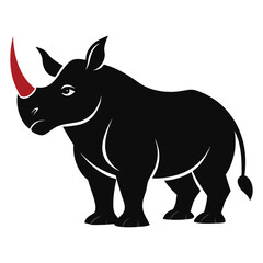 Fototapeta premium vector illustration of a rhino