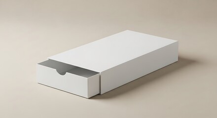 Naklejka premium White Cardboard Box with Drawer.
