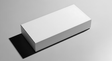 White Box Mockup on Gray Background.
