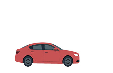 Obraz premium Stylish Red Sedan Vehicle Illustration for Modern Transportation Projects