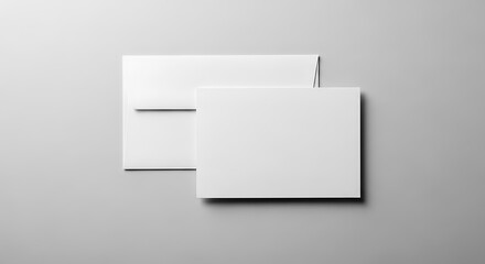 Blank White Business Cards Mockup.