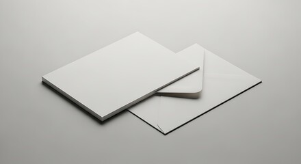 Blank White Cards and Envelopes Mockup.